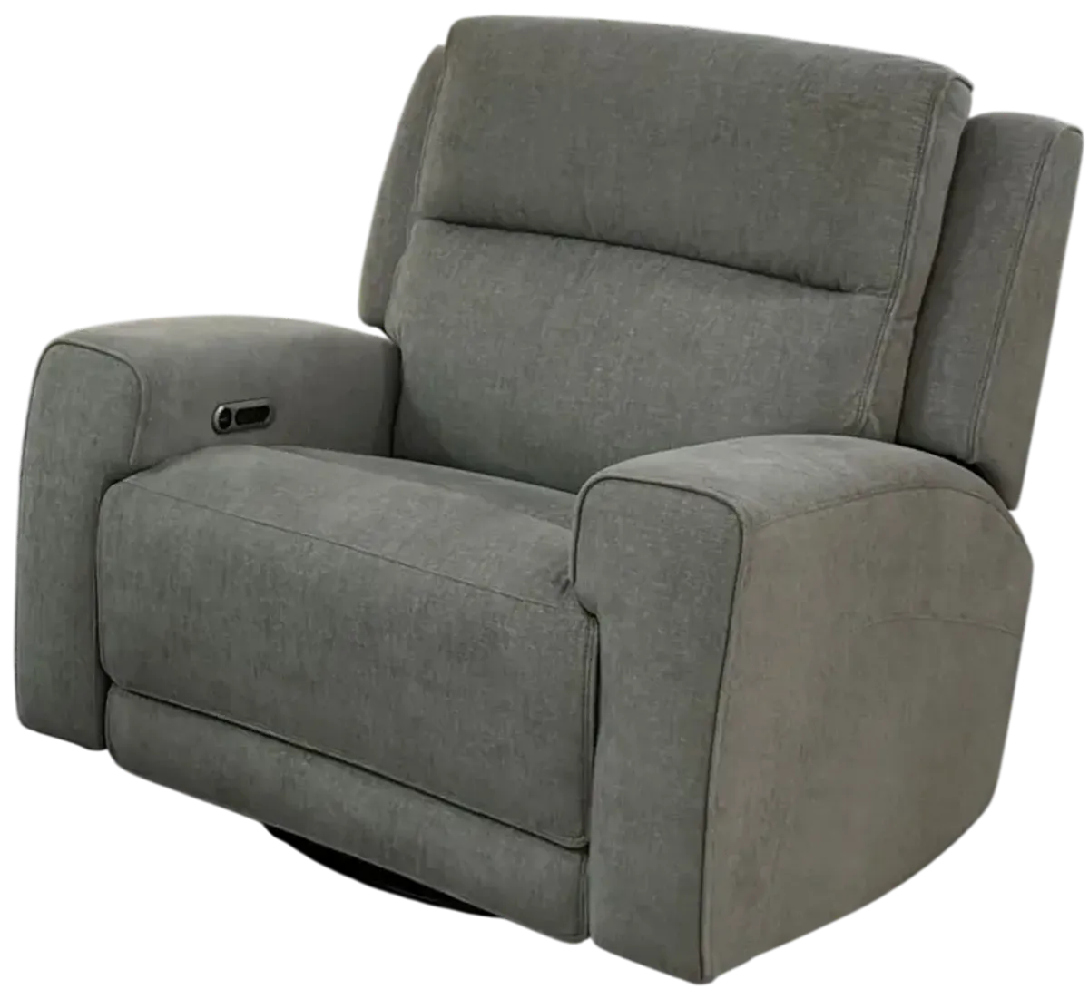Flexsteel Shawna Sage Power Headrest Swivel Glider Recliner