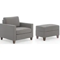 homestyles® Dylan Gray Chair and Ottoman Set
