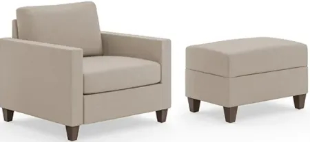 homestyles® Dylan Tan Chair and Ottoman Set