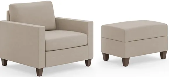 homestyles® Dylan Tan Chair and Ottoman Set