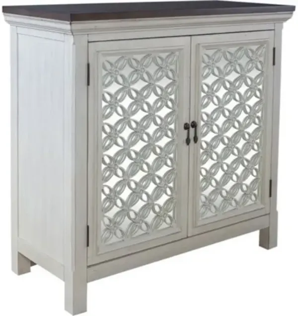 Liberty Furniture Westridge Antique White/Wire Brushed Gray Accent Cabinet
