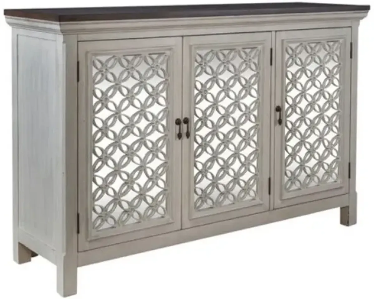 Liberty Furniture Westridge Antique White/Wire Brushed Gray Accent Cabinet