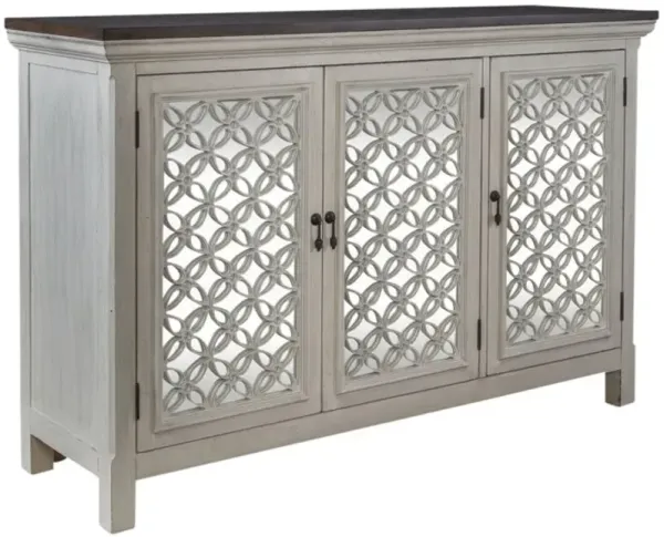 Liberty Furniture Westridge Antique White 3-Door Accent Cabinet