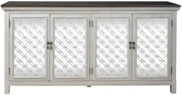 Liberty Furniture Westridge Antique White 4-Door Accent Cabinet