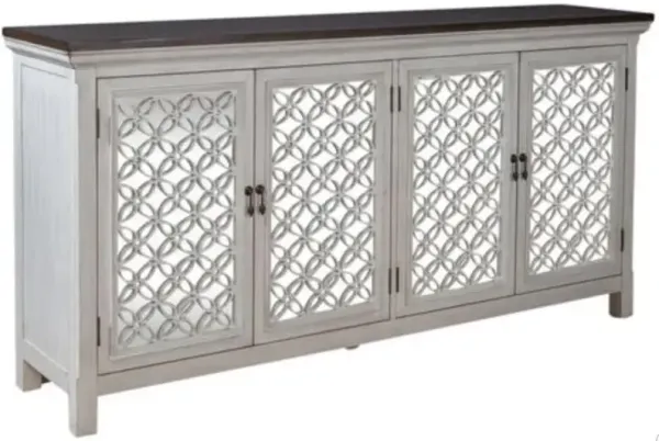 Liberty Furniture Westridge Antique White/Wire Brushed Gray Accent Cabinet