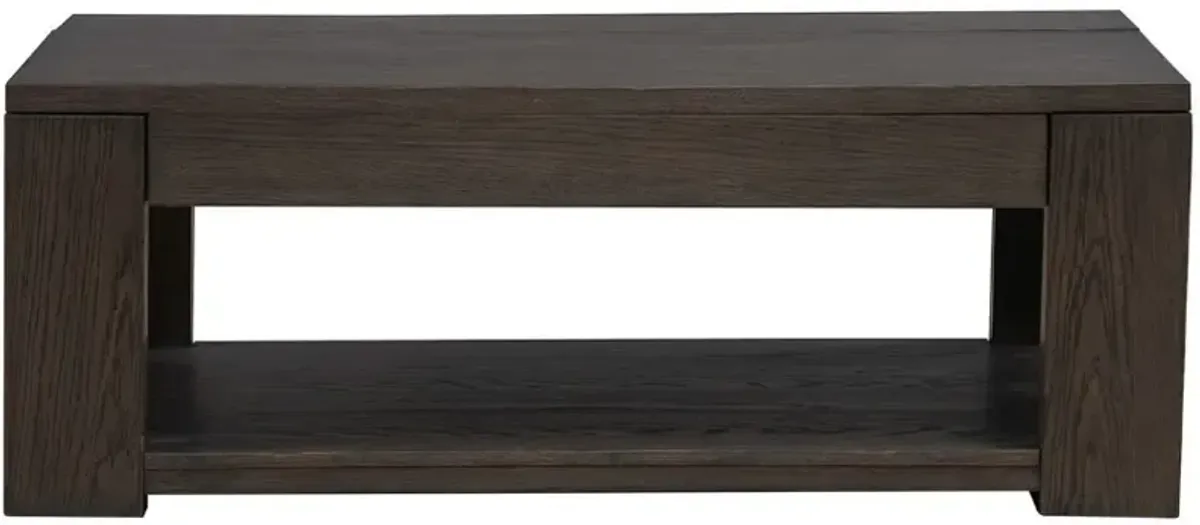 Liberty Furniture Lennox Hill Bark Lift Top Cocktail Table