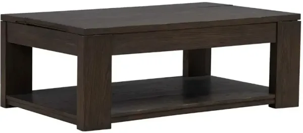 Liberty Furniture Lennox Hill Bark Lift Top Cocktail Table