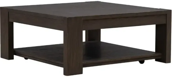 Liberty Furniture Lennox Hill Bark Oversized Square Cocktail Table