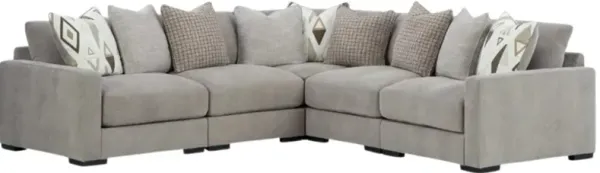 Benchcraft® Aslan Court 5-Piece Pebble Curved Sectional