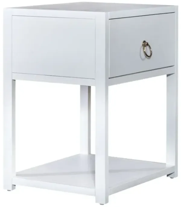 Liberty Furniture East End Wirebrushed White End Table