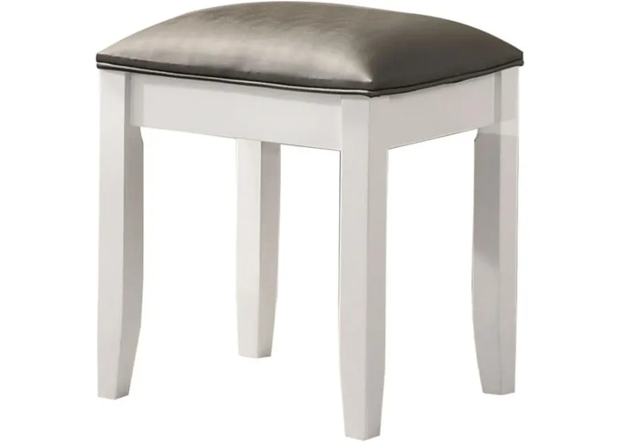 Coaster® Felicirt Glossy White Vanity Stool