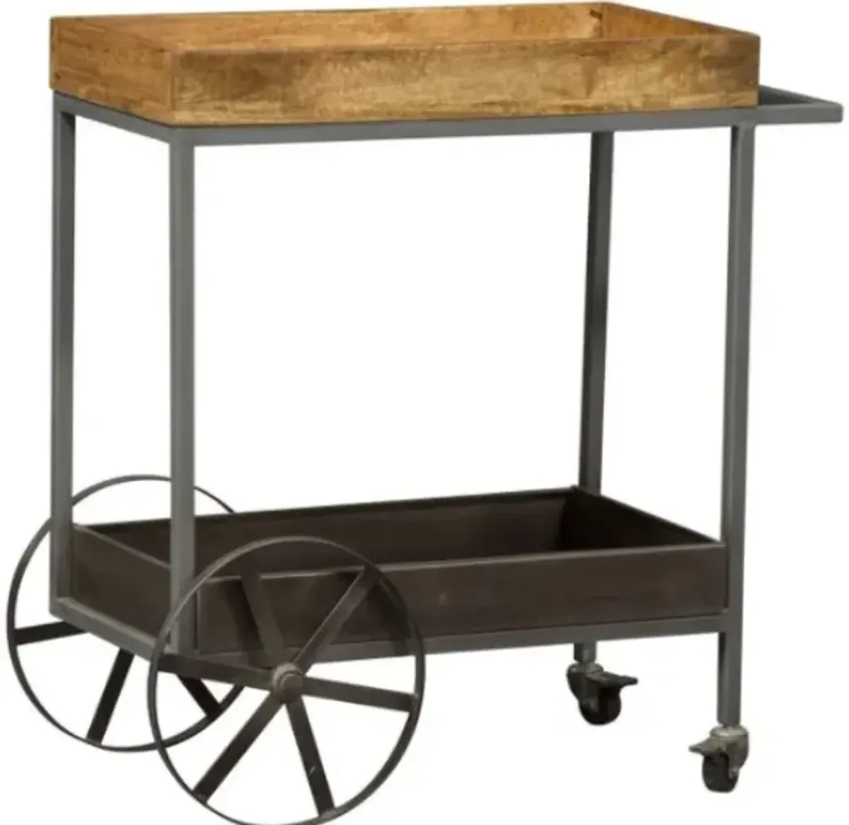 Liberty Furniture Raven Iron/Nutmeg Accent Bar Trolley