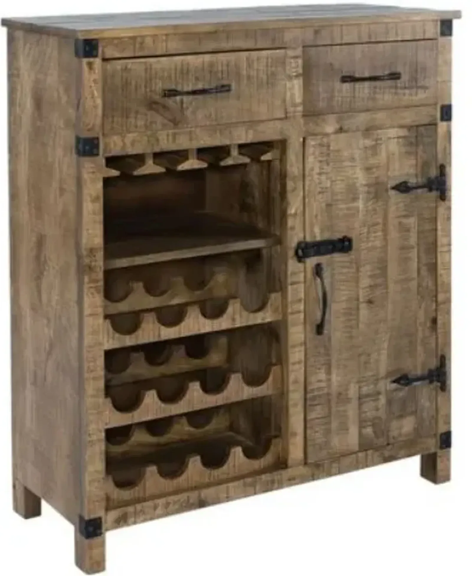 Liberty Furniture Emerson Weathered Honey Wine Accent Cabinet