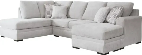Benchcraft® Gabyleigh 2-Piece Nickel Right-Arm Facing Sectional and Chaise