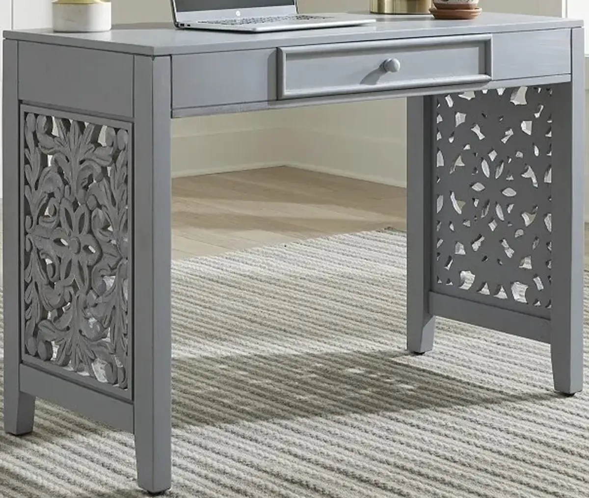 Liberty Furniture Trellis Lane Grey Accent Writing Desk