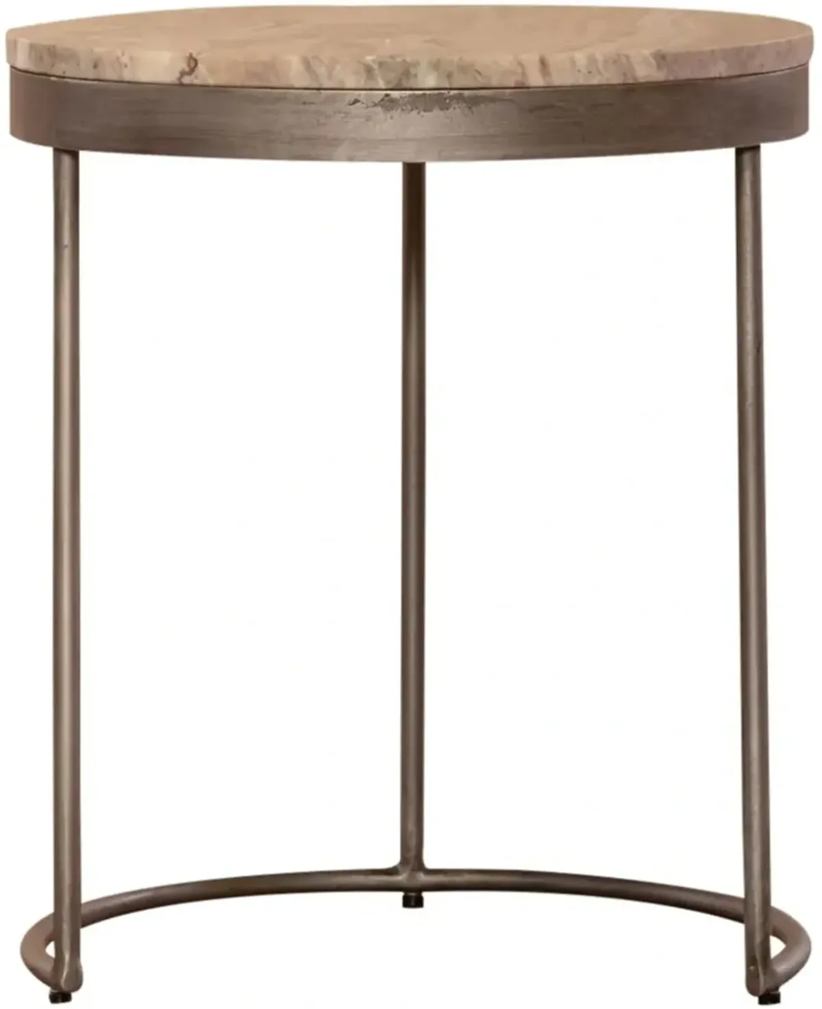 Liberty Furniture Eclipse Greystone Marble Top Nesting Tables with Iron Base