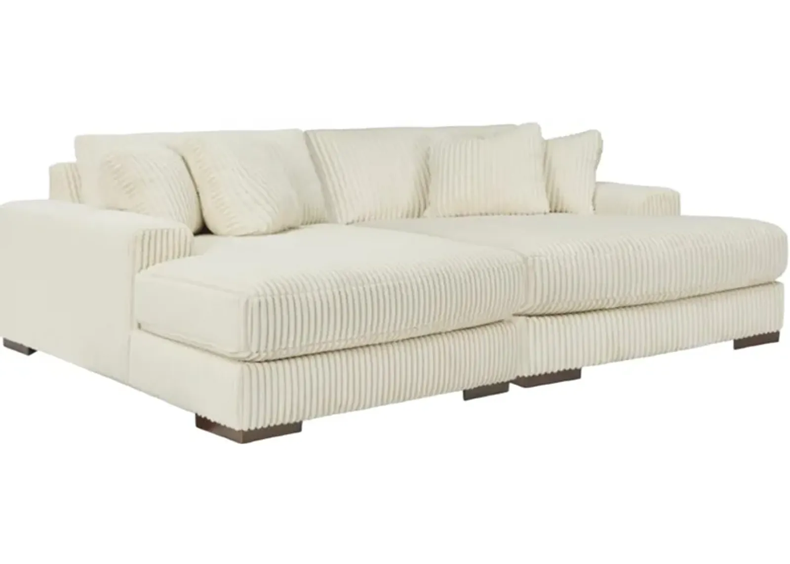 Signature Design by Ashley® Lindyn 2-Piece Ivory Super Chaise Set