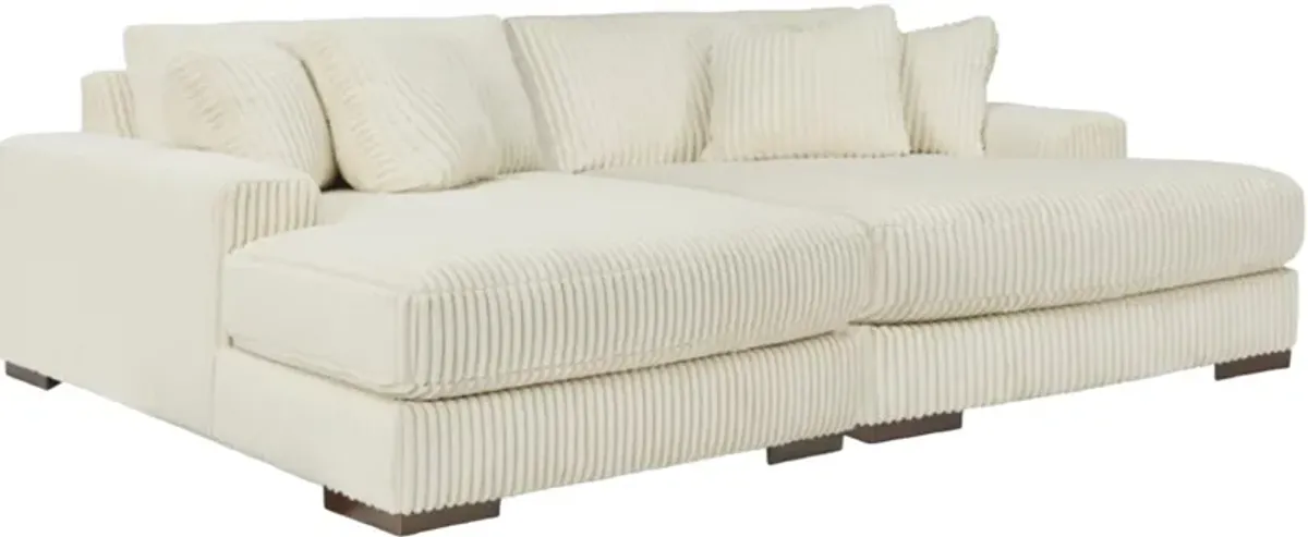 Signature Design by Ashley® Lindyn 2-Piece Ivory Super Chaise Set