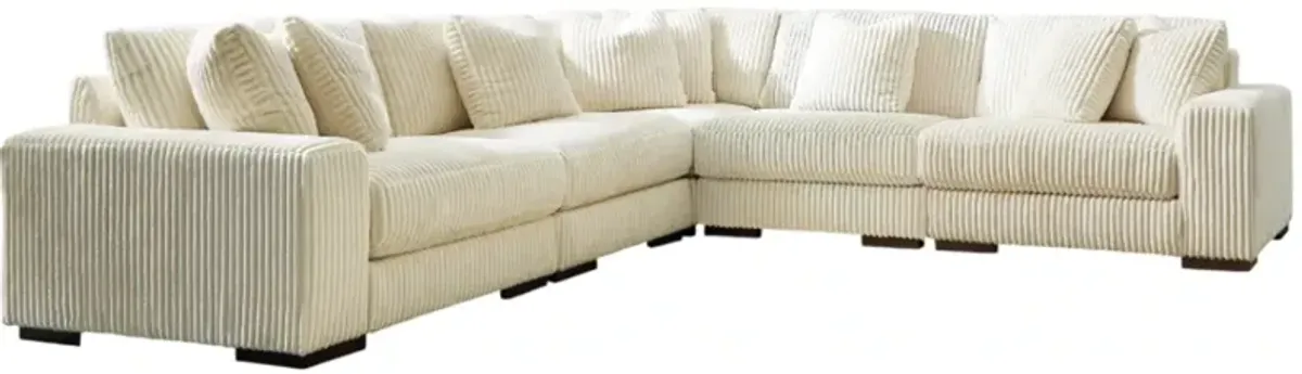Signature Design by Ashley® Lindyn 5-Piece Ivory L-Shape Sectional