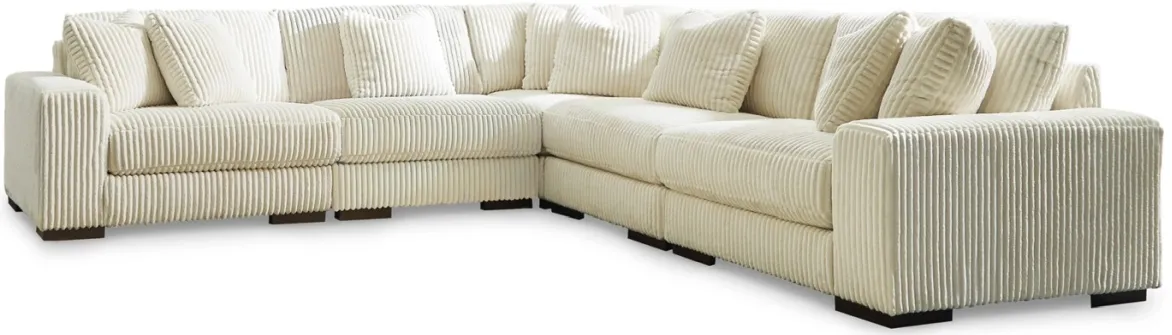 Signature Design by Ashley® Lindyn 5-Piece Ivory Sectional