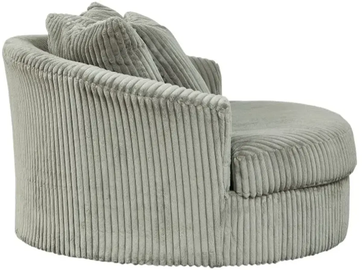 Signature Design by Ashley® Lindyn Fog Swivel Accent Chair