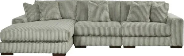 Signature Design by Ashley® Lindyn 3-Piece Fog Left-Arm Facing Sectional and Chaise