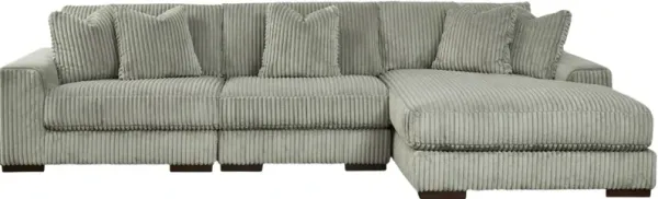 Signature Design by Ashley® Lindyn 3-Piece Fog Right-Arm Facing Sectional and Chaise