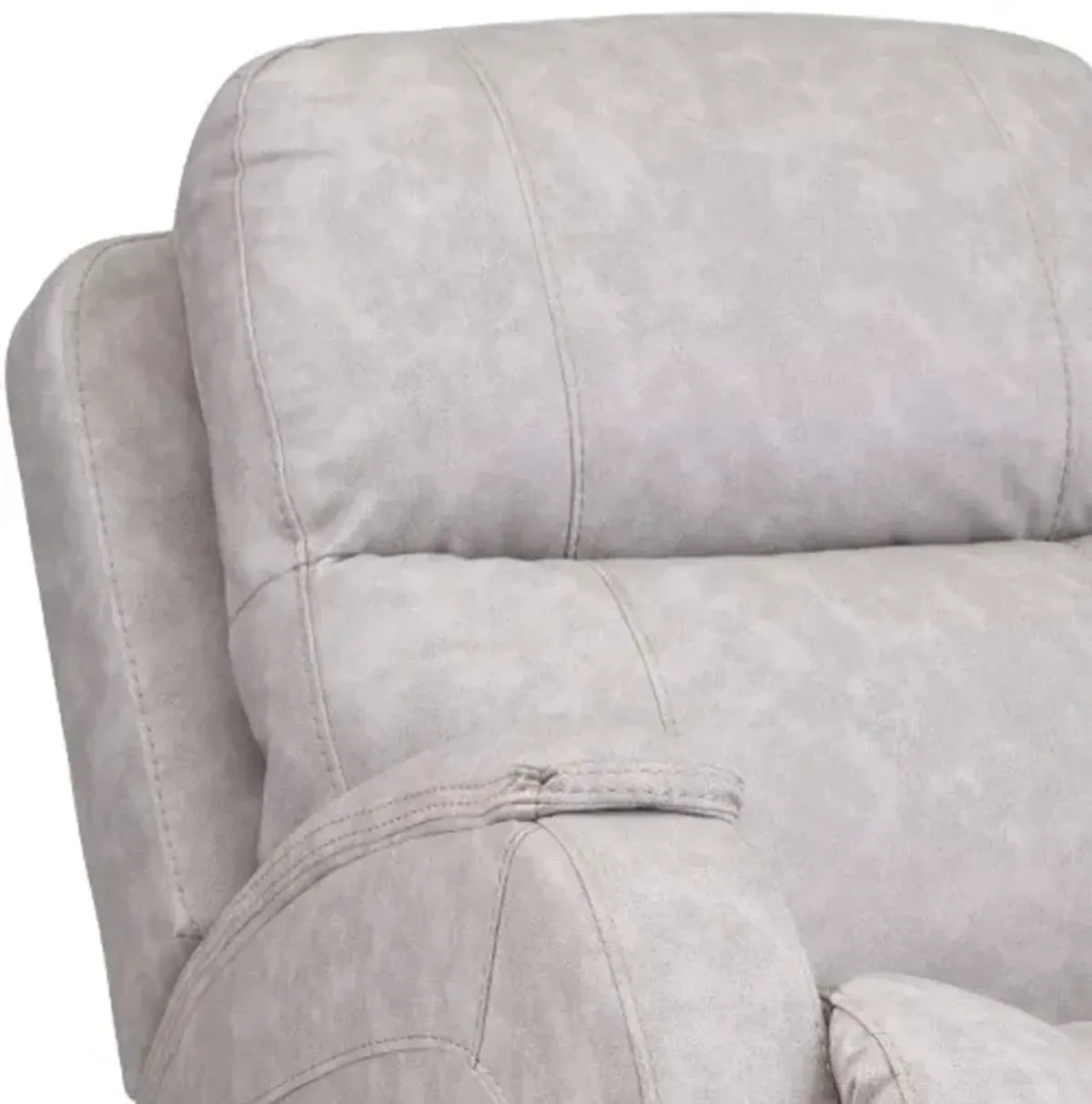 HomeStretch Zena Gray/White Swivel Glider Recliner