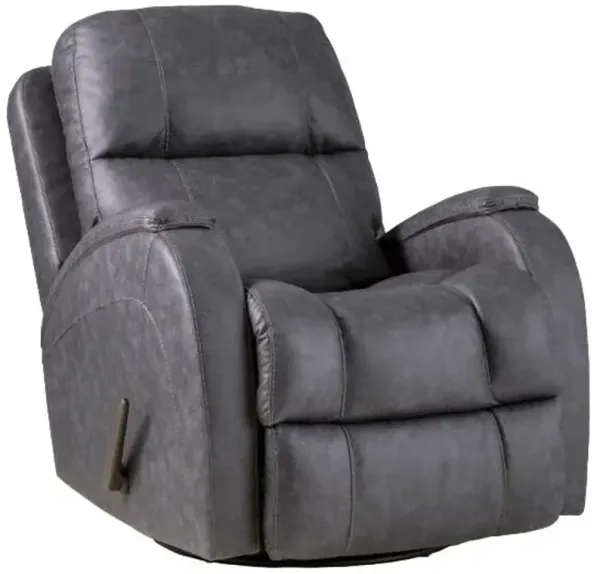HomeStretch Zena Gray Manual Swivel Glider Recliner