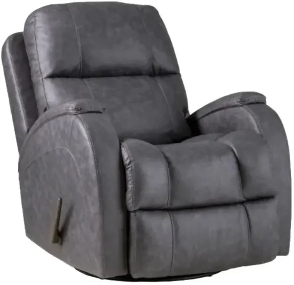 HomeStretch Zena Graphite Manual Swivel Glider Recliner