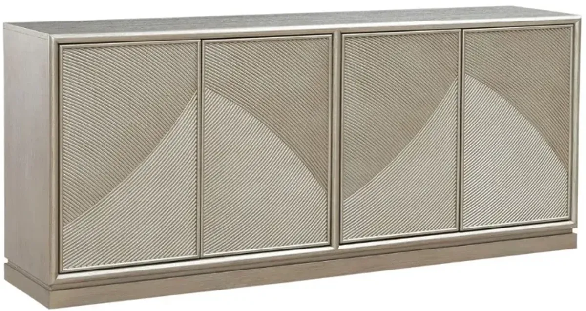 Liberty Furniture Dahlia Champagne Silver Accent Console