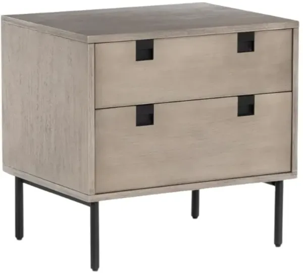 Four Hands Carly Black/Gray Wash Nightstand