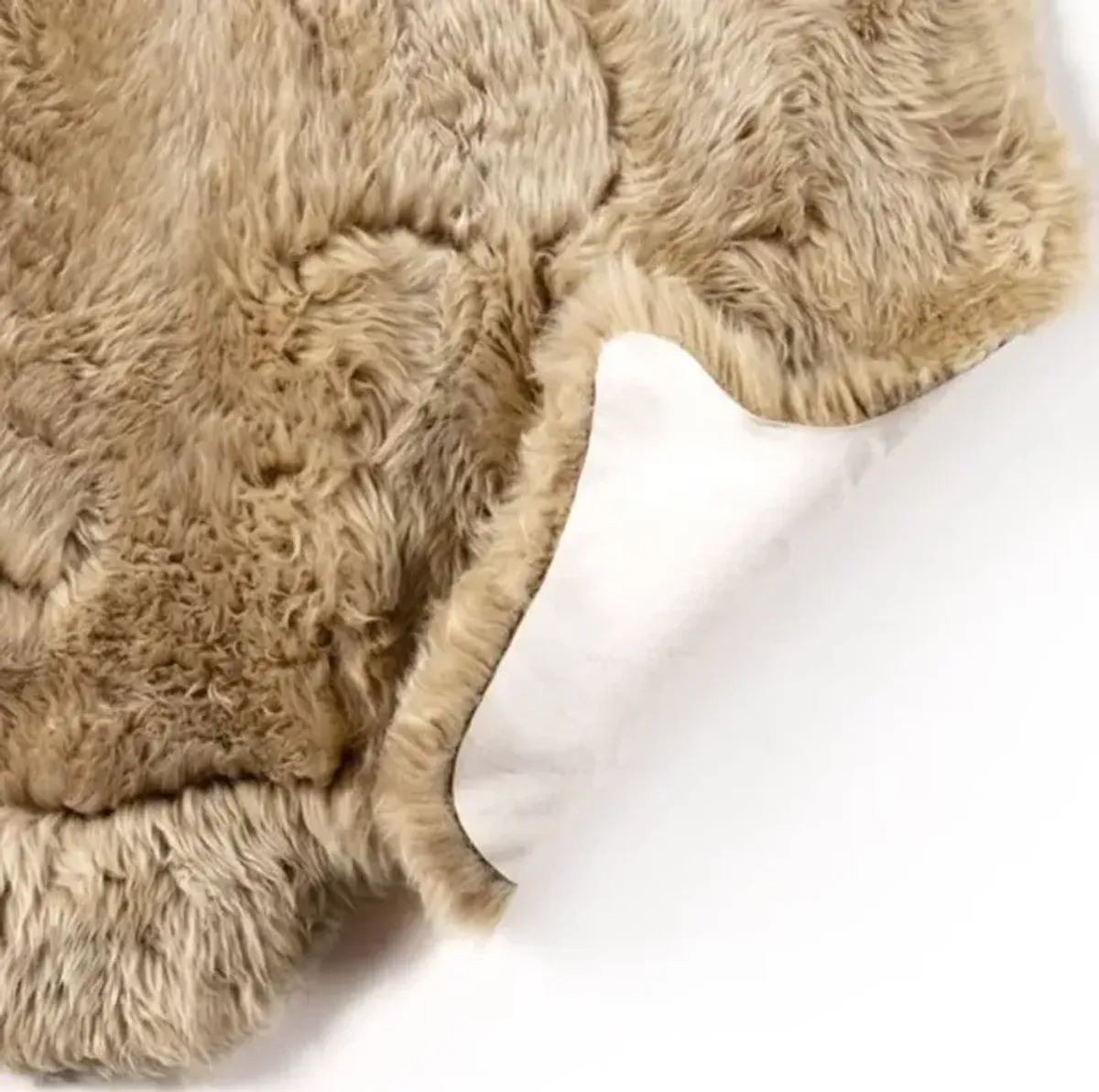 Four Hands Lalo Beige Lambskin Rug