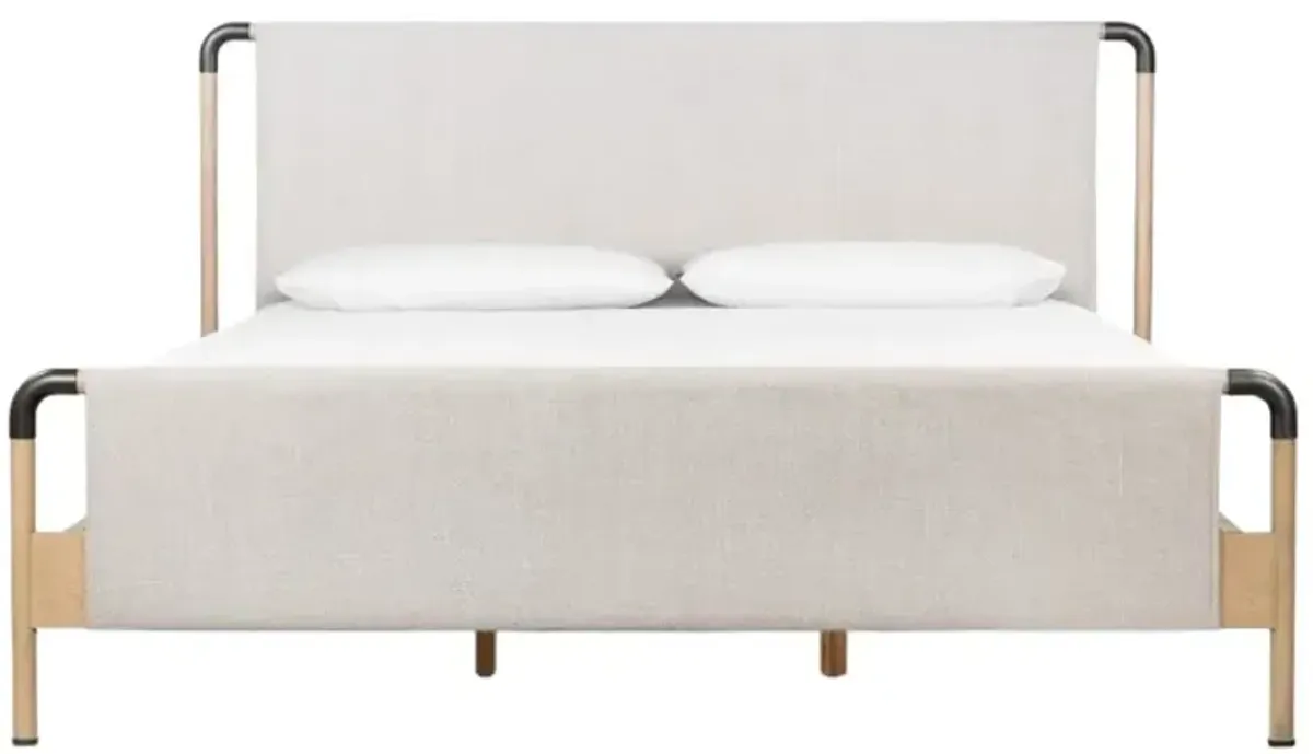Four Hands Harriett Brown/Gibson Wheat King Upholstered Panel Bed