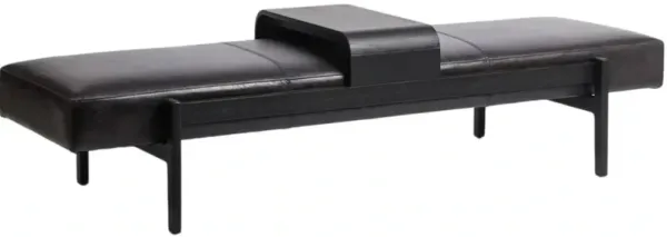 Four Hands Fawkes Brushed Ebony/Sonoma Black Entryway Bench