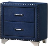 Coaster® Melody Pacific Blue 2-Drawer Upholstered Nightstand