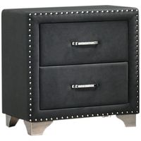 Coaster® Melody Grey 2-Drawer Upholstered Nightstand
