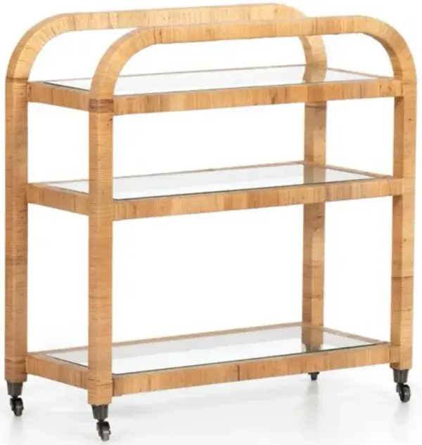 Four Hands Dory Honey Bar Cart
