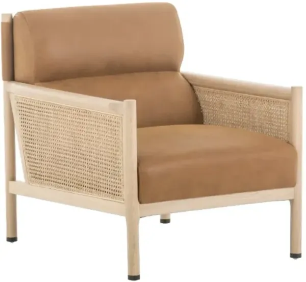 Four Hands Kempsey Kennison Cognac/Natural Whitewash Chair