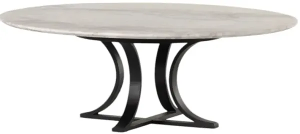 Four Hands Gage Gray Coffee Table with Dark Iron Base
