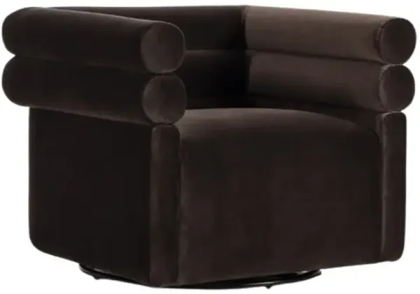 Four Hands Evie Cocoa Swivel Chair
