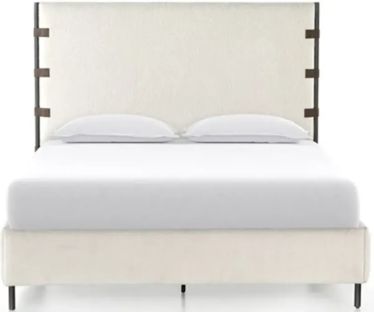 Four Hands Anderson Cream/Knoll Natural Queen Bed