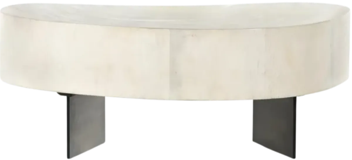 Four Hands Avett Bleached Guanacaste Tall Piece Coffee Table 