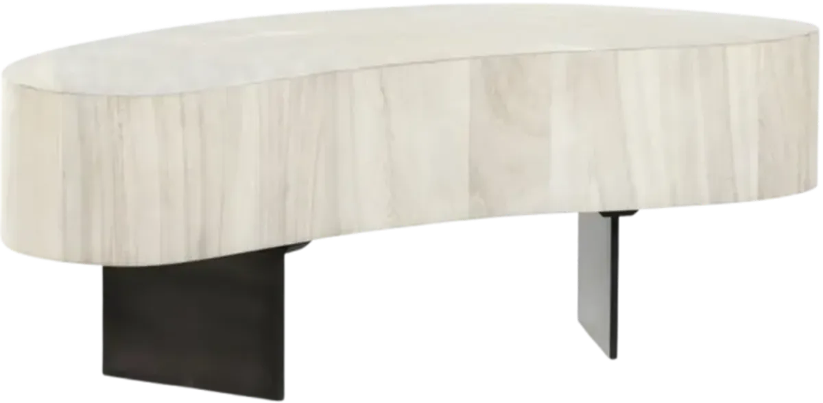 Four Hands Avett Bleached Guanacaste Tall Piece Coffee Table 