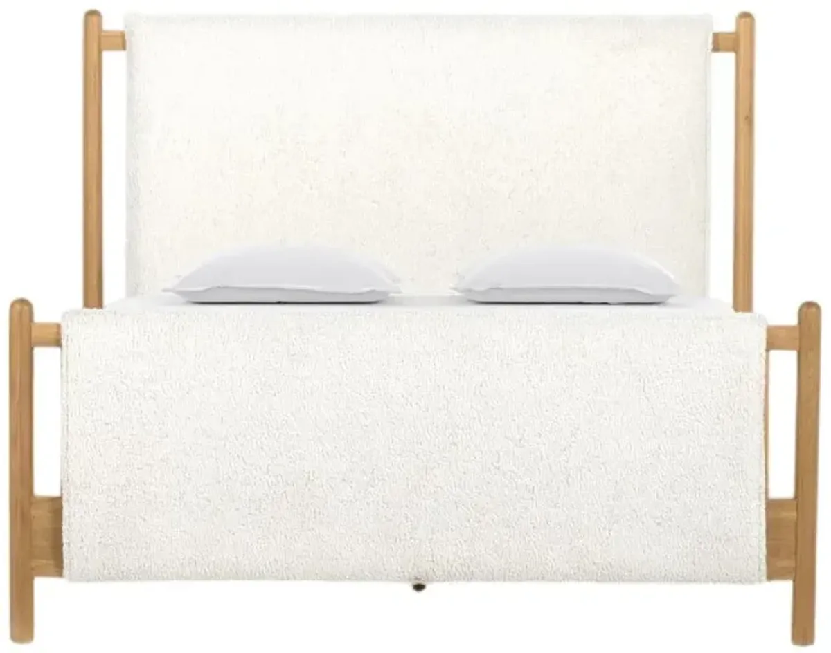 Four Hands Bowen Sheepskin Natural King Panel Bed