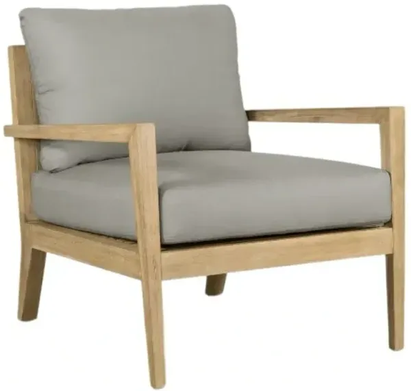 Four Hands Amaya Natural/Royal Taupe Fabric/Wooden Outdoor Accent Chair