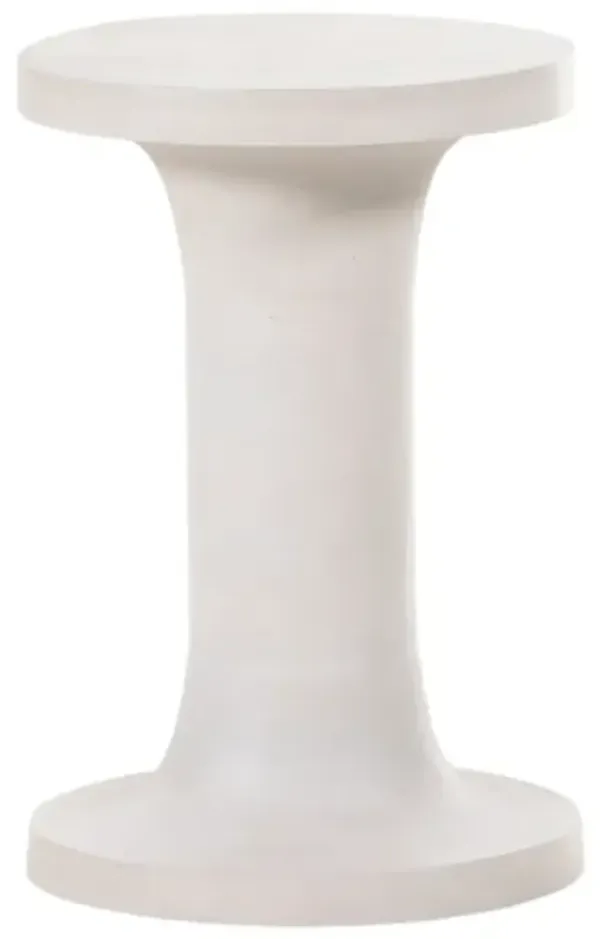 Four Hands Gino Matte White End Table