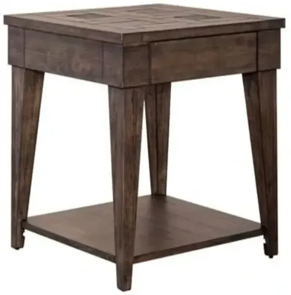 Liberty Furniture Arrowcreek Weathered Stone End Table