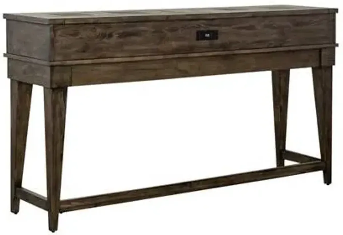 Liberty Furniture Arrowcreek Weathered Stone Console Bar Table