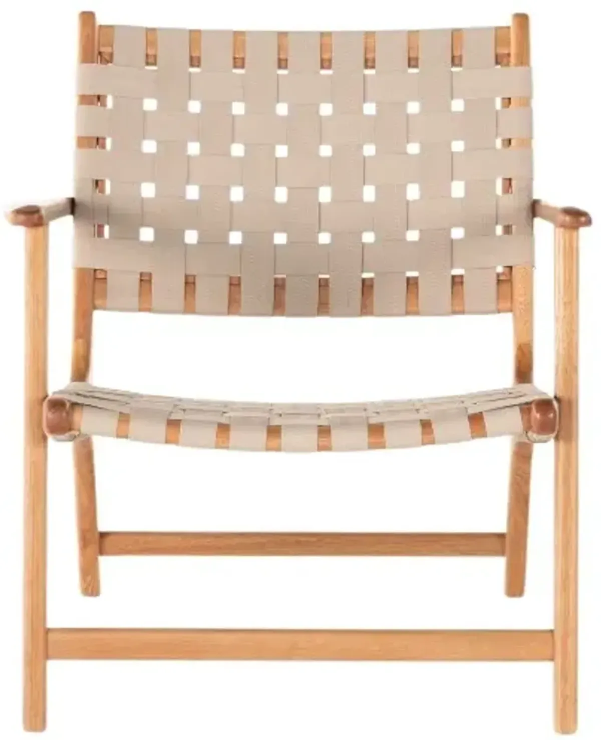 Four Hands Jevon Auburn/Soft Khaki Wooden Outdoor Accent Chair